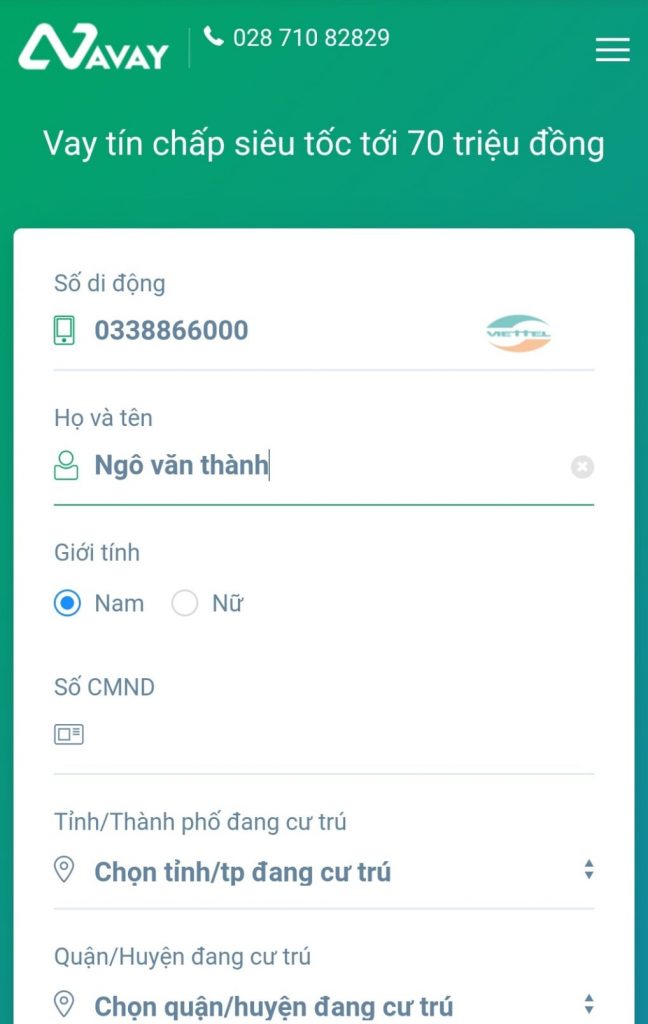 Web vay nhanh Avay